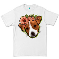 White jack russel floral Premium Tee - Jasminsmagicworld