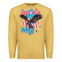 Antique Gold Born to be free Premium Sweatshirt - FaDigitalArtStudio