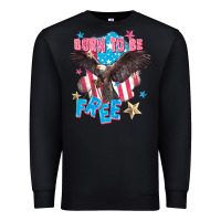 Black Born to be free Premium Sweatshirt - FaDigitalArtStudio