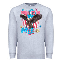Heather Grey Born to be free Premium Sweatshirt - FaDigitalArtStudio