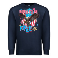 Navy Born to be free Premium Sweatshirt - FaDigitalArtStudio