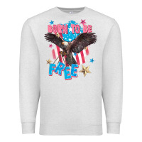 Oatmeal Heather Born to be free Premium Sweatshirt - FaDigitalArtStudio