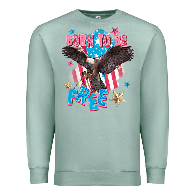 Born To Be Free Premium Sweatshirt by FaDigitalArtStudio | Teevron
