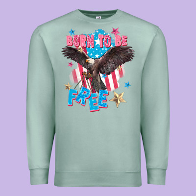 Born To Be Free Premium Sweatshirt Designed By Fadigitalartstudio
