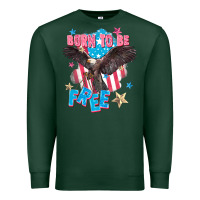 Sports Green Born to be free Premium Sweatshirt - FaDigitalArtStudio