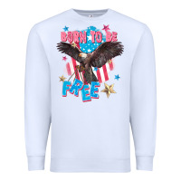 White Born to be free Premium Sweatshirt - FaDigitalArtStudio