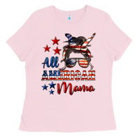Bubblegum Pink All American Mama Ladies Tee - LillyAllenDesigns