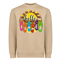 Mushroom hello summer with flip flops Heavyweight Sweatshirt - NancyCooperArtShop