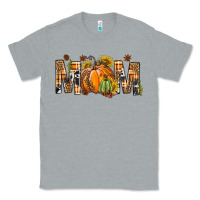 Heather Grey Western Mom With Pumpkins Classic Tee - BundleAndBundleShop
