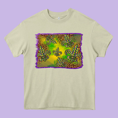 Mardi Gras Background Heavy Core Tee Designed By Barkaloodesign