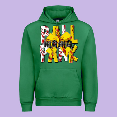 Ball Park Mama Urban Hoodie Designed By Cowhidedigitalart