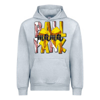Heather Grey ball park mama Urban Hoodie - CowhideDigitalArt