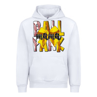 White ball park mama Urban Hoodie - CowhideDigitalArt