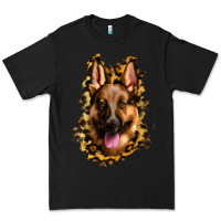 Black german shepherd leopard background Premium Tee - Jasminsmagicworld