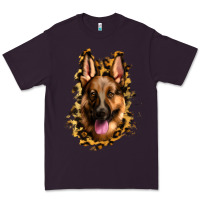 Plum german shepherd leopard background Premium Tee - Jasminsmagicworld