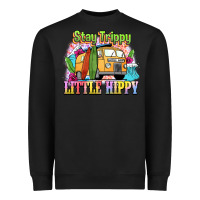 Black stay trippy little hippy Heavyweight Sweatshirt - NancyCooperArtShop