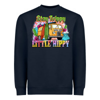 Navy stay trippy little hippy Heavyweight Sweatshirt - NancyCooperArtShop
