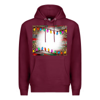 Burgundy christmas bleach effect tumler Premium Hoodie - CowCowDesign