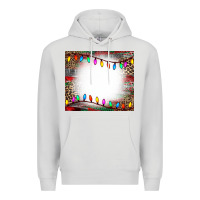 Dove Grey christmas bleach effect tumler Premium Hoodie - CowCowDesign