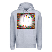 Heather Grey christmas bleach effect tumler Premium Hoodie - CowCowDesign
