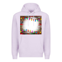Lilac christmas bleach effect tumler Premium Hoodie - CowCowDesign