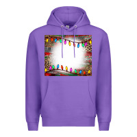 Purple christmas bleach effect tumler Premium Hoodie - CowCowDesign