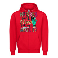 Red cowgirl nurses can't fix stupid Zipper Hoodie - CowGirlArtShop