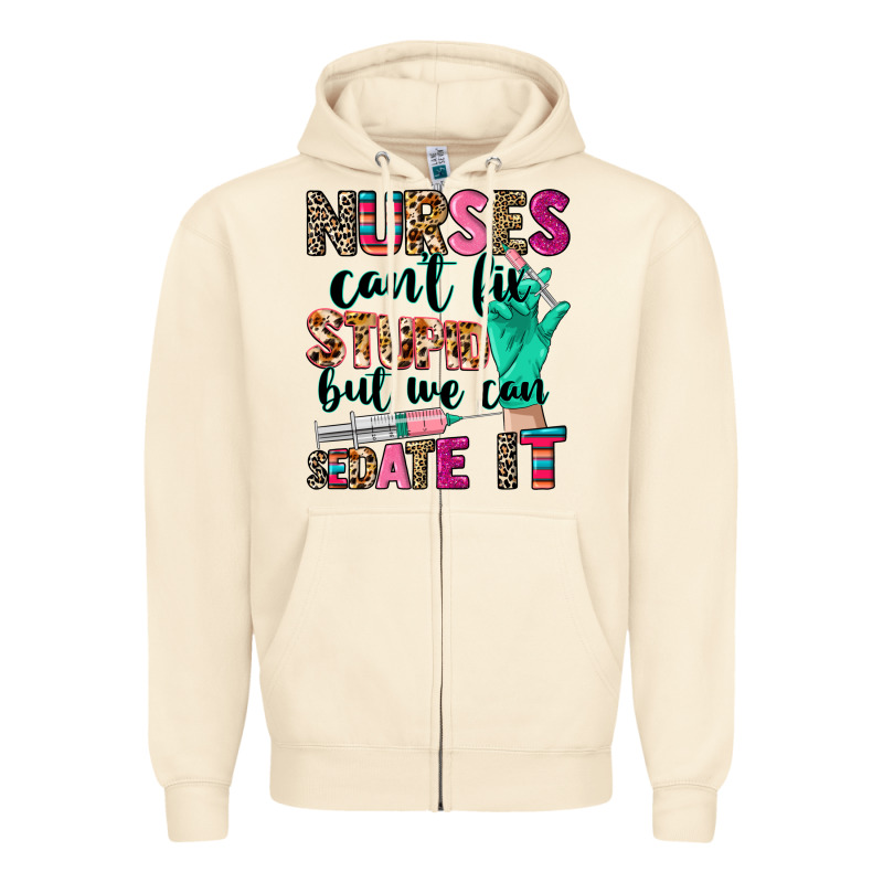 Cowgirl Nurses Can't Fix Stupid Zipper Hoodie by CowGirlArtShop | Teevron