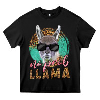 Black western no prob llama Heavy Core Tee - LillyAllenDesigns