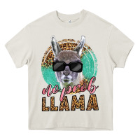 Cream western no prob llama Heavy Core Tee - LillyAllenDesigns