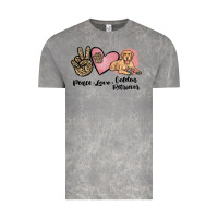 Cloud Rock peace love golden retriever Vintage Tee - JahusDesignShop