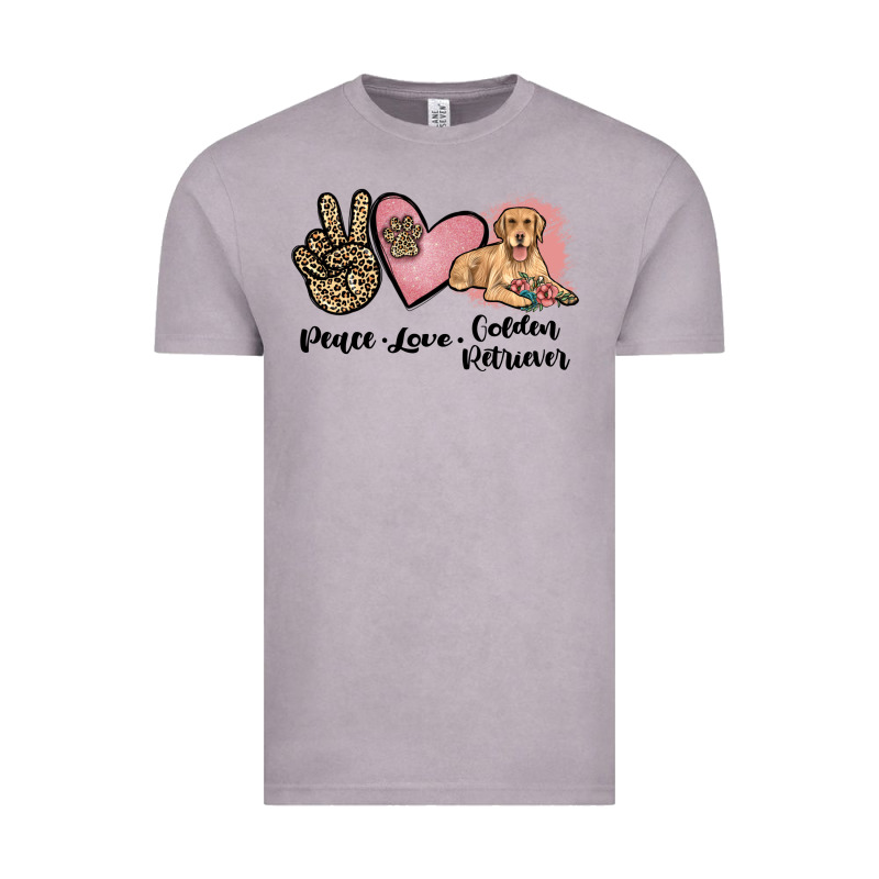 Peace Love Golden Retriever Vintage Tee by JahusDesignShop | Teevron