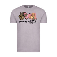 Vintage Zinc peace love golden retriever Vintage Tee - JahusDesignShop