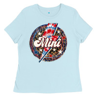 Baby Blue Western Mini Patriotic Ladies Tee - LillyAllenDesigns