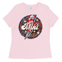 Bubblegum Pink Western Mini Patriotic Ladies Tee - LillyAllenDesigns