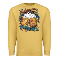 Antique Gold I'm not drunk i'm patriotic Premium Sweatshirt - FaDigitalArtStudio