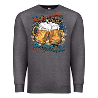 Charcoal Heather I'm not drunk i'm patriotic Premium Sweatshirt - FaDigitalArtStudio