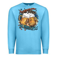 Ocean Blue I'm not drunk i'm patriotic Premium Sweatshirt - FaDigitalArtStudio