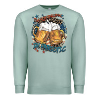 Seafoam I'm not drunk i'm patriotic Premium Sweatshirt - FaDigitalArtStudio