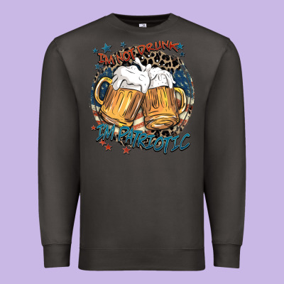 I'm Not Drunk I'm Patriotic Premium Sweatshirt Designed By Fadigitalartstudio