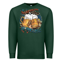 Sports Green I'm not drunk i'm patriotic Premium Sweatshirt - FaDigitalArtStudio