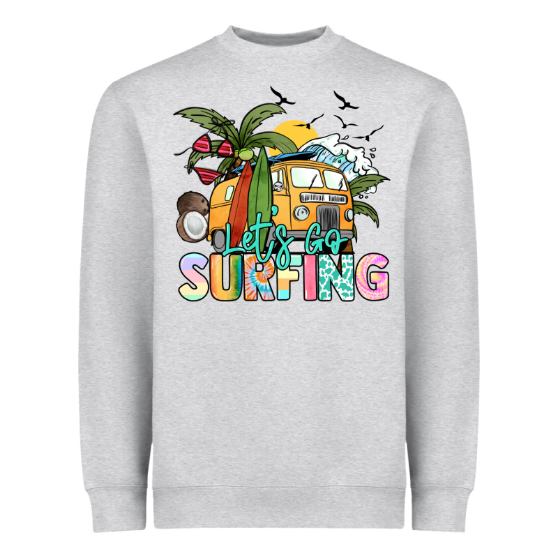 Let's Go Surfing Heavyweight Sweatshirt by NancyCooperArtShop | Teevron