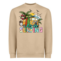 Mushroom Let's go surfing Heavyweight Sweatshirt - NancyCooperArtShop