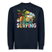 Navy Let's go surfing Heavyweight Sweatshirt - NancyCooperArtShop