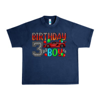 Navy birthday boy 3 Urban Heavy Tee - BundleAndBundleShop