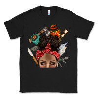 Black Wild Camping Afro Messy Bbs Classic Tee - BundleAndBundleShop