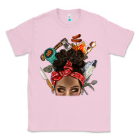 Bubblegum Pink Wild Camping Afro Messy Bbs Classic Tee - BundleAndBundleShop