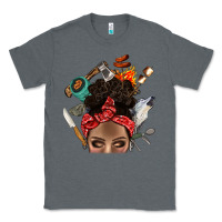 Charcoal Heather Wild Camping Afro Messy Bbs Classic Tee - BundleAndBundleShop