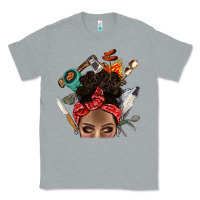 Heather Grey Wild Camping Afro Messy Bbs Classic Tee - BundleAndBundleShop