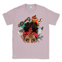 Lilac Wild Camping Afro Messy Bbs Classic Tee - BundleAndBundleShop